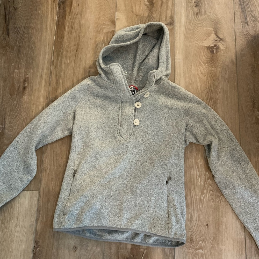 North Face Quarter Zip with Buttons